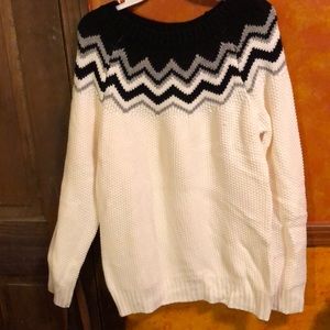 Waffle knit sweater